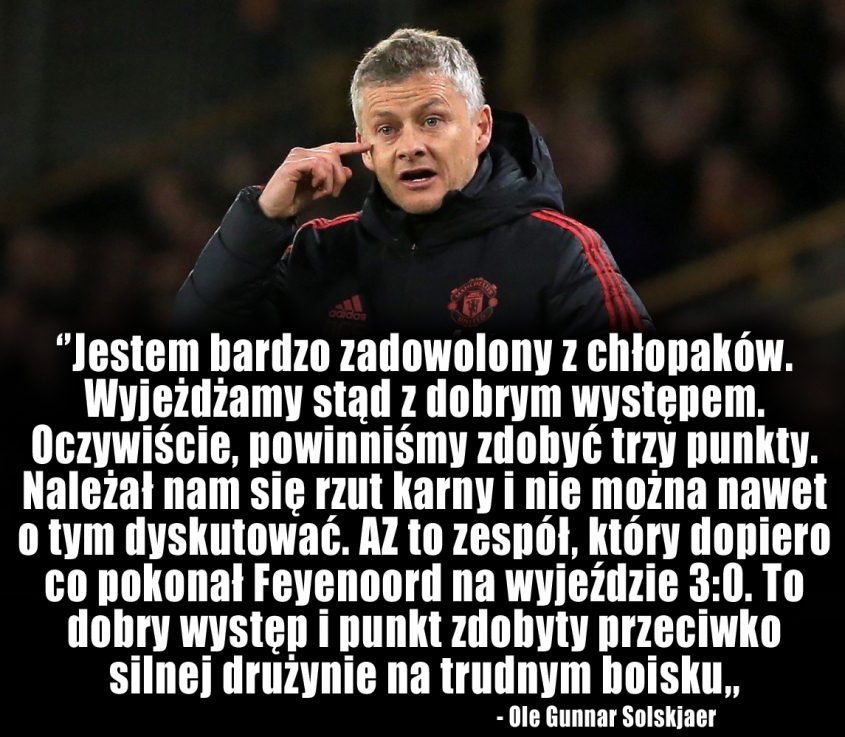 SŁOWA Solskjaera po meczu Man United w LE! :D